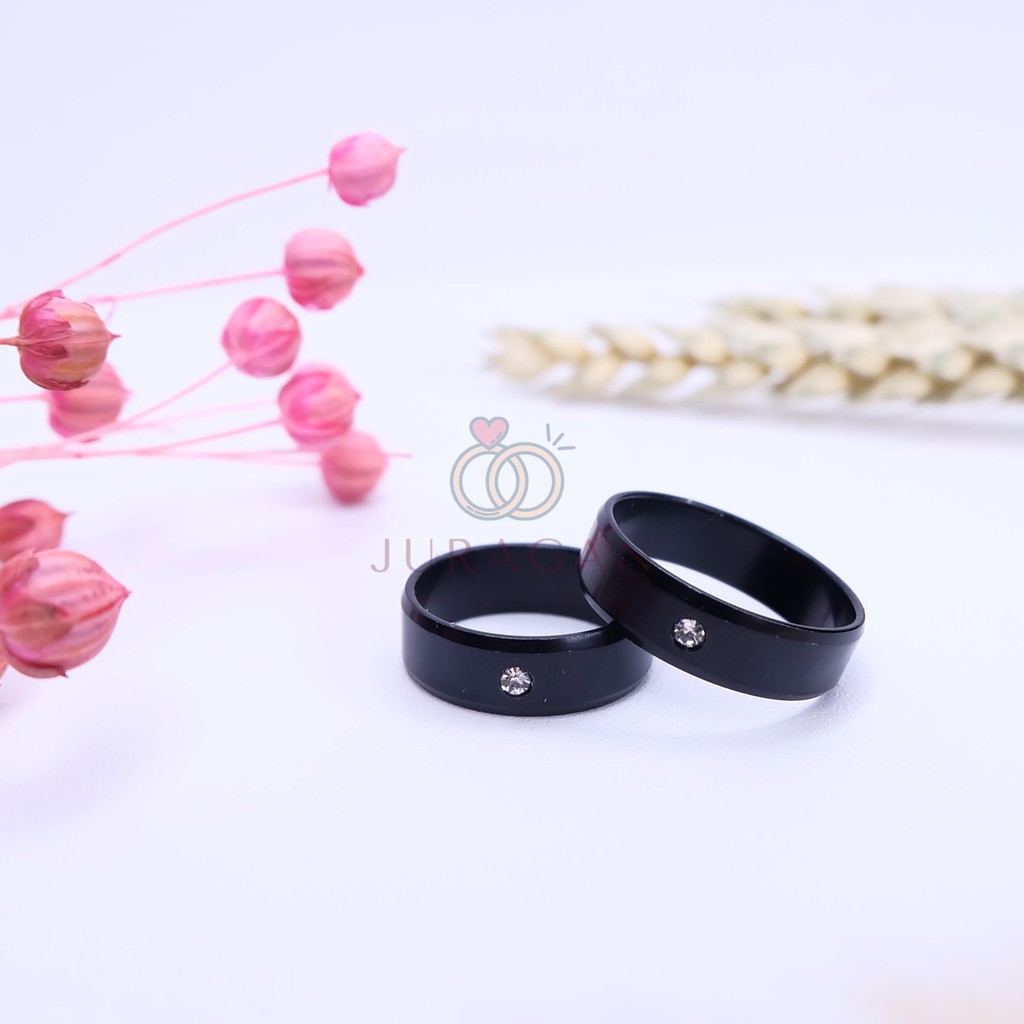 [UKIR NAMA + BOX HATI] Cincin Couple BUCIN Titanium M27 BONUS Gelang Couple
