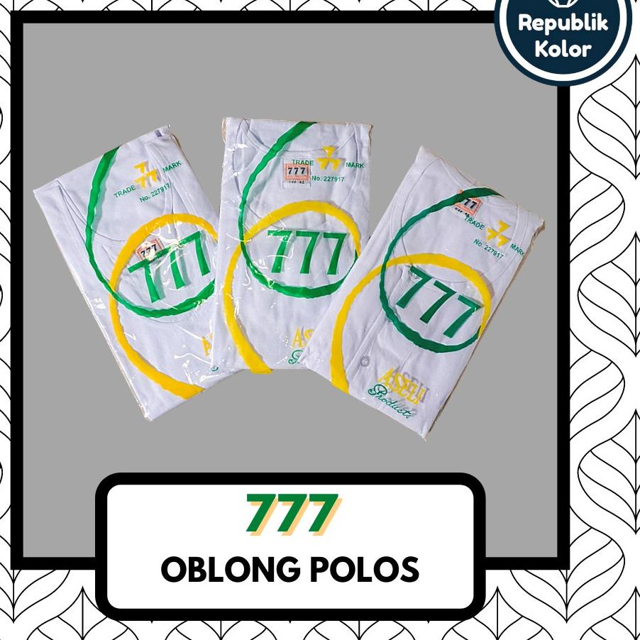 ❀ KAOS OBLONG PRIA 777 POLOS ✧