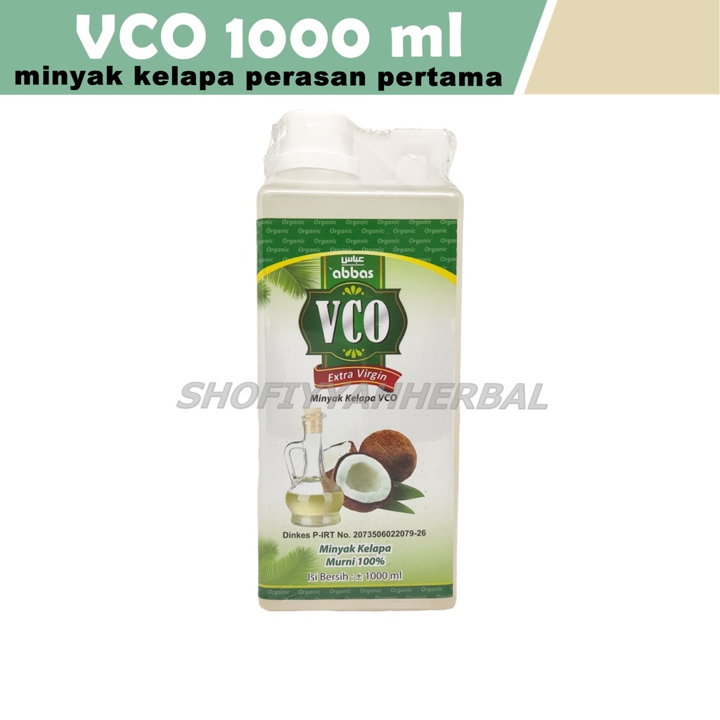 

vco abbas minyak kelapa murni perasan pertama virgin coconut oil 1 liter litre lt 1000 ml