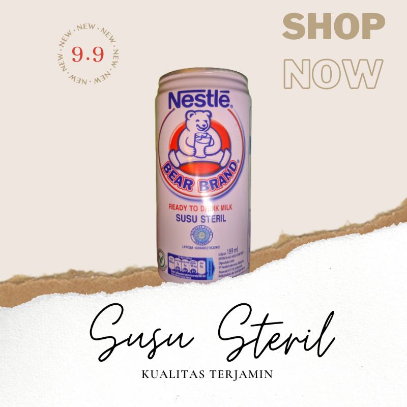 

Nestle bear brand Susu sapi steril kaleng susu beruang 189ml