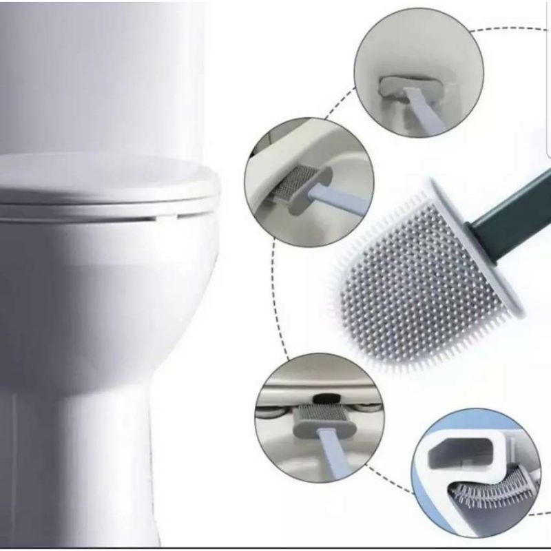 Sikat Silikon Brush Silicone Toilet WC Closet Kloset Kamar Mandi Tekuk