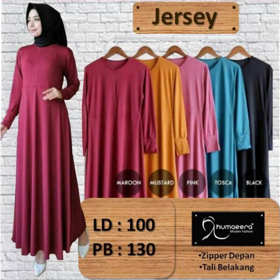 Gamis polos jersey busui simple