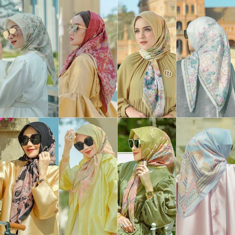 [READY STOCK] THE CHAIN 2 LA BELLA DSAKS | SEVILLA | DUBAI SERIES VOAL SQUARE BUTTONSCARVES SI RE LA