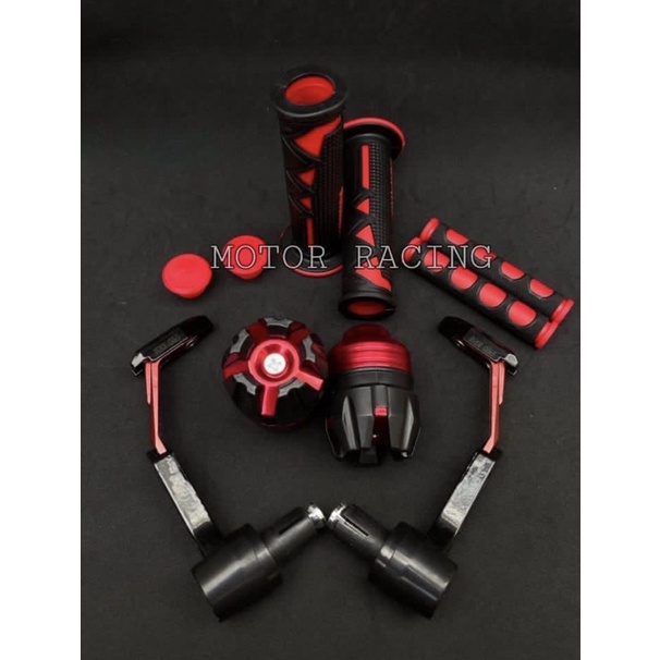 Paket Variasi Motor 4item Bisa Untuk Semua Jenis Motor Proguard Robot Handgrip Shark Jalu As Karet Handle mio vario vixion nmax tiger pcx aerox scoopy