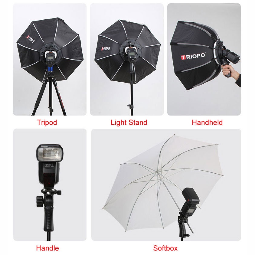 Payung Studio Octagonal Umbrella Softbox Reflektor Flash 90CM