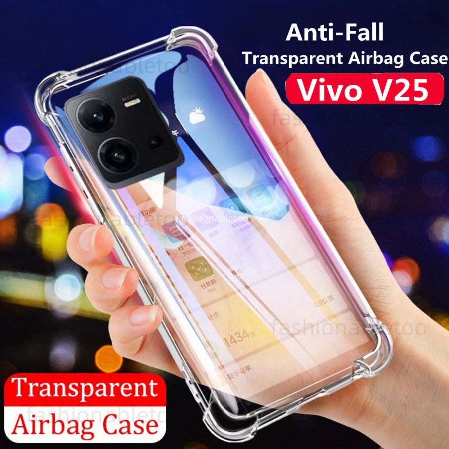 Soft Case Silikon Vivo V25 5G Vivo V25e Vivo V25 Pro Bening Transparant Airbag Anti Crack Tebal