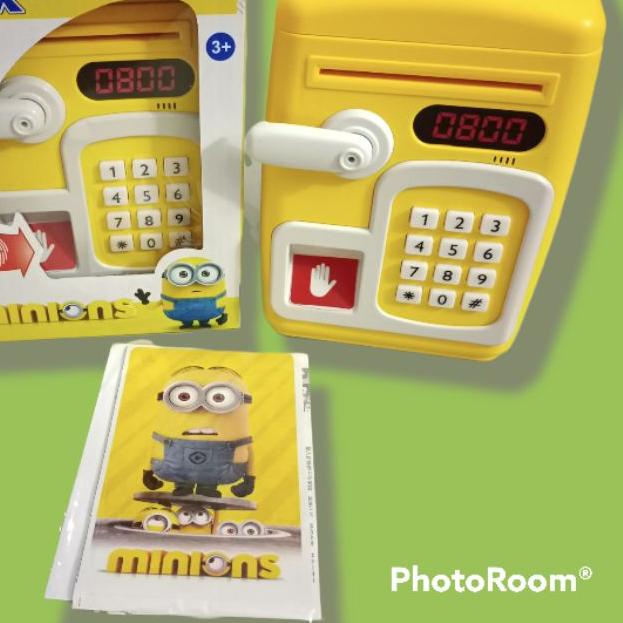 CELENGAN ATM BANK LOL SENSOR FINGERPRINT MAINAN BANK SENSOR JARI MONEY SAVE BOX MAINAN LUCU