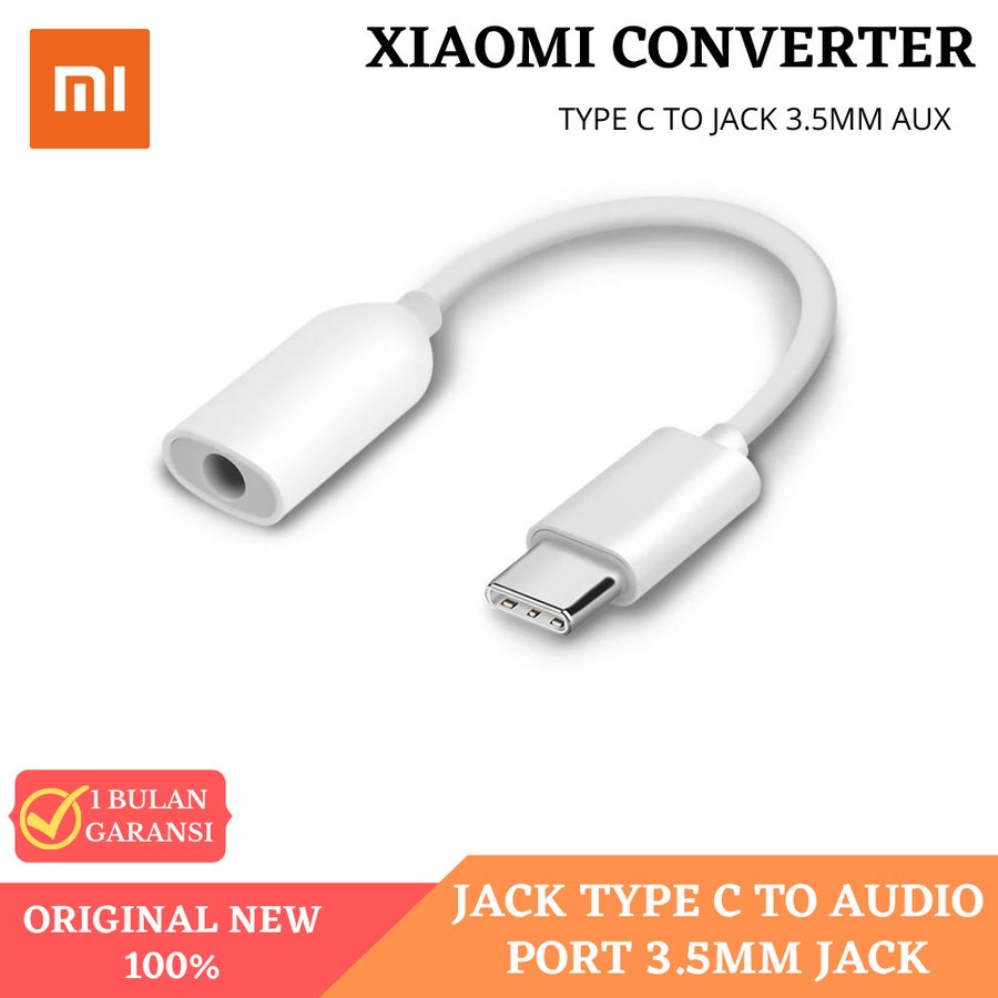 ORIGINAL CONVERTER JACK AUDIO EARPHONE XIAOMI PAD 5 6 PRO 14T 13T 12T 5G 12 LITE XIAOMI MI 8 9 10 11 11T 12 PRO POCO F3 F4 X3 GT
