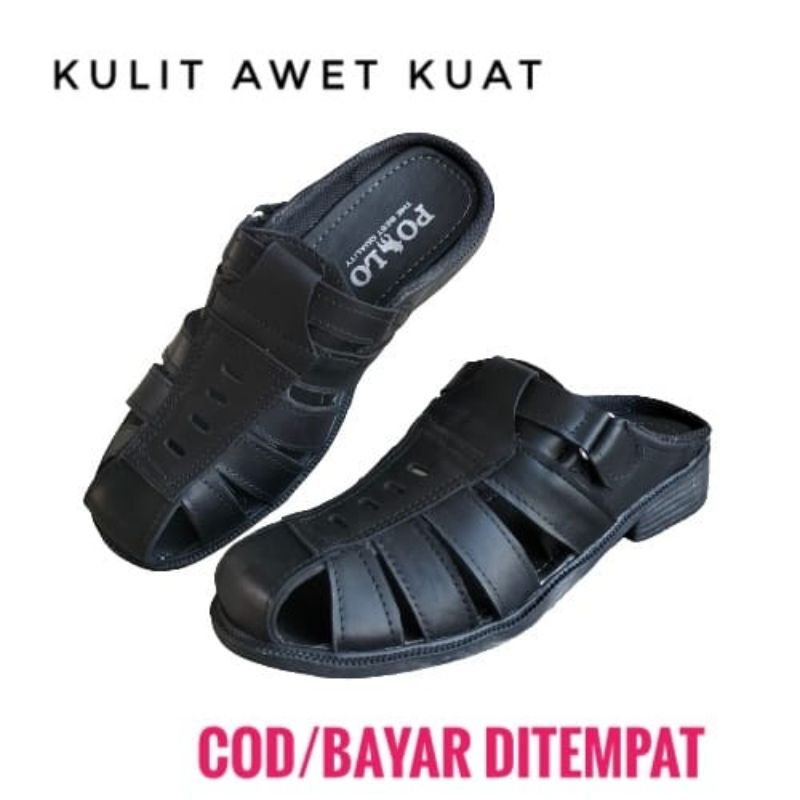 selop kulit pria /sepatu sandal pria /sandal sepatu pria kulit /sepatu sandal kasual