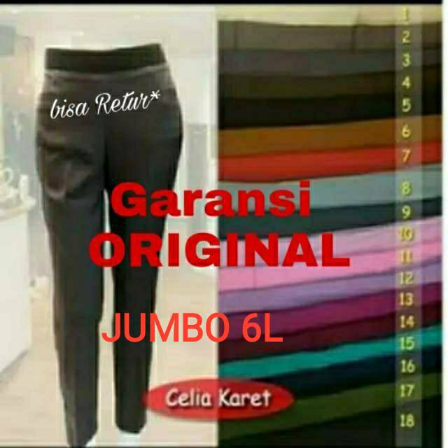 ORI (Garansi) Celana Cellia 4L 5 L 6L JUMBO Celia Pinggang karet jumbo/celana