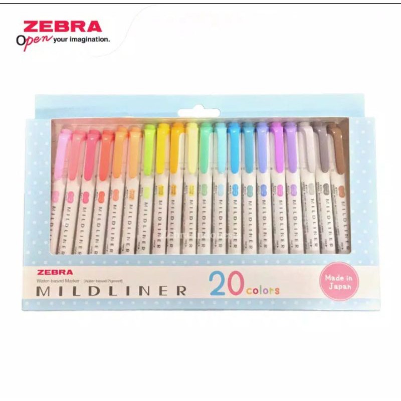 

Zebra Mildliner Set 20 Warna