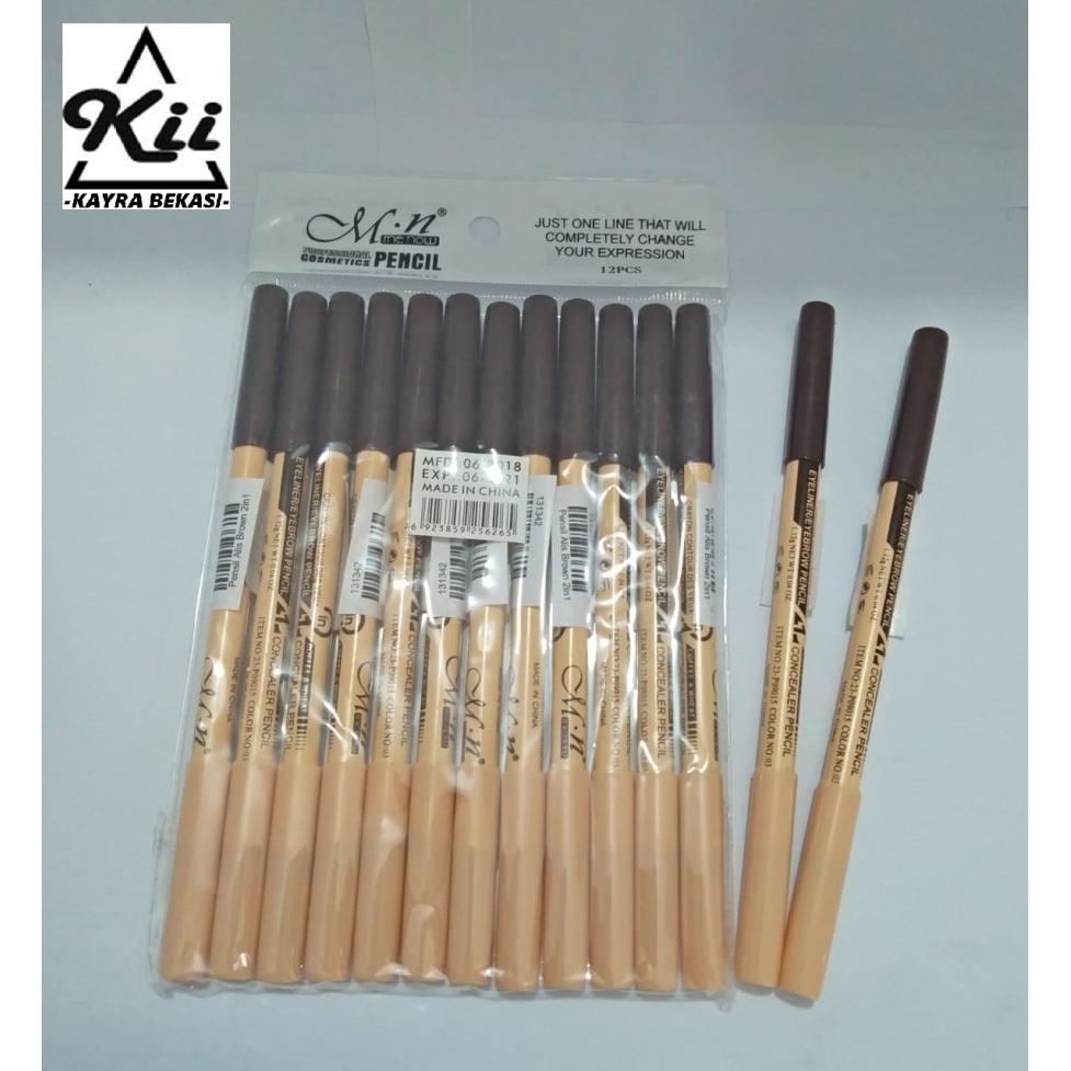 Menow Pensil Alis Brown 2in1 - Pencil Alis EyeLiner Eyebrow - Kosmetik