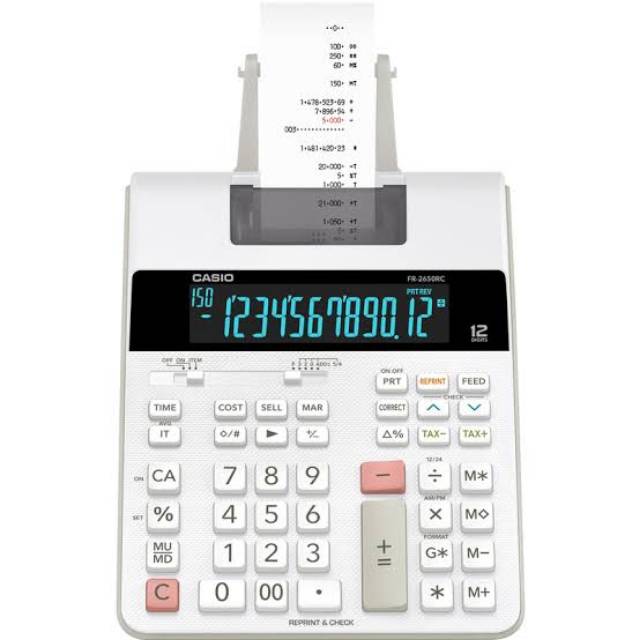 CASIO FR-2650RC KALKULATOR PRINTING / 2650 RC CALCULATOR PRINT