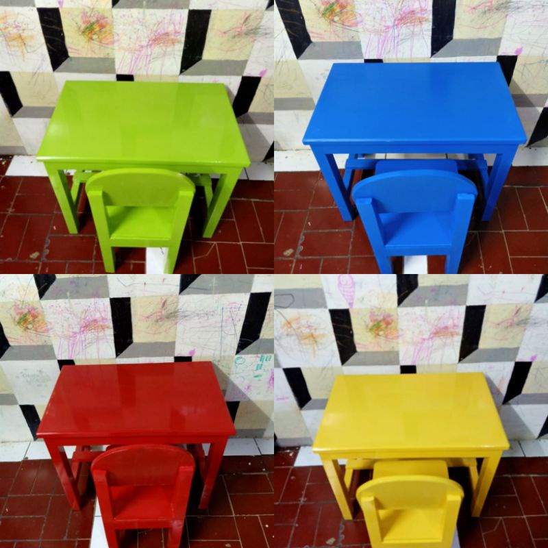 1 set meja belajar anak paud/tk