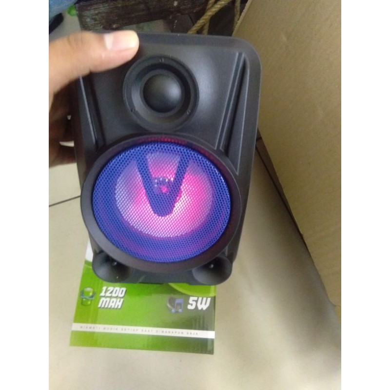 Bisa COD Speaker super Bass box Fleco tipe 416 free mic