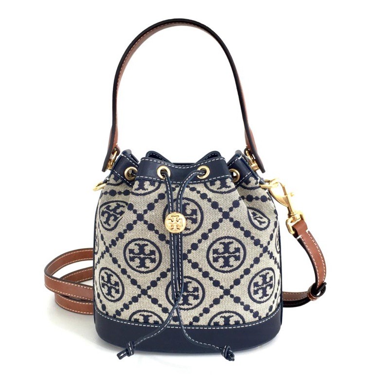 TB T Monogram Jacquard Bucket Bag