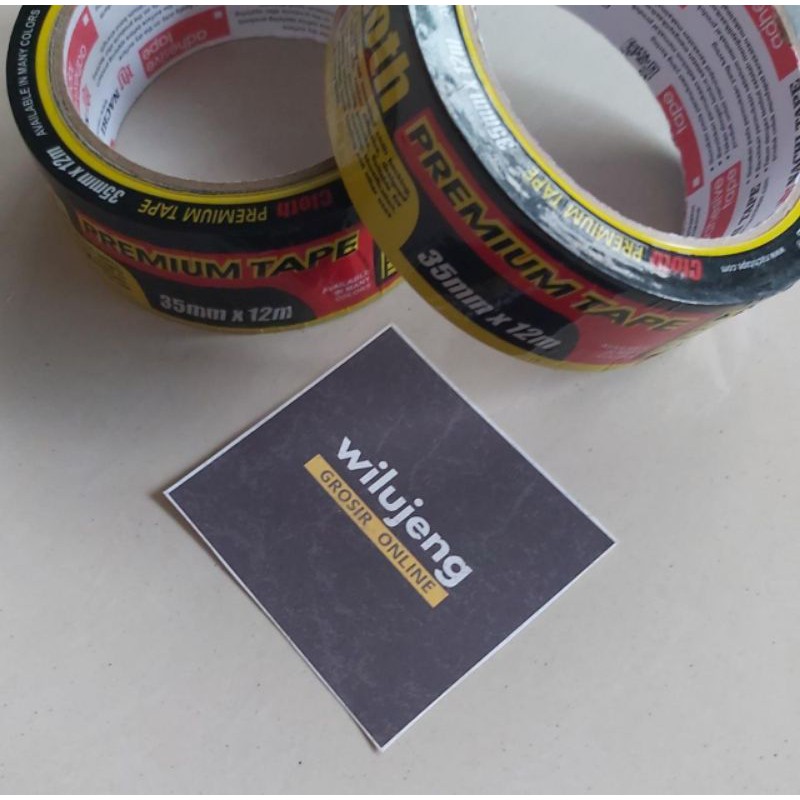 

Lakban Cloth Tape Hitam Nachi Tanggung 35mm x 12mm (pcs) (230gr)