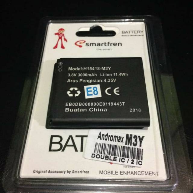 Baterai Modem Smartfren Andromax M3Y / M3Z H15418 3000Mah Original 
New Packing Kertas Panjang