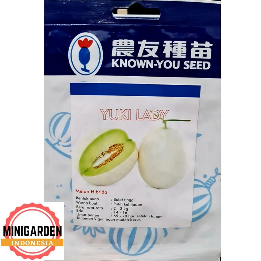 MELON YUKI LADY 20 GRAM PACK BESAR benih biji bibit buah melon hybrid melon hijau f1 known you seed