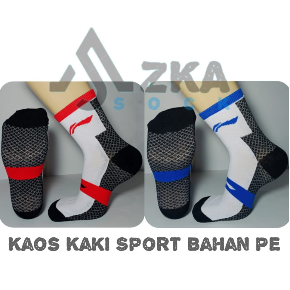 (PERPASANG) Kaos Kaki Badminton Bulutangkis (Li-212)/Kaos Kaki Sport/Olah Raga