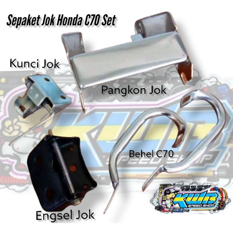 Pangkon jok c70 Kunci jok c70 engsel jok c70 behel hondaa c70 set