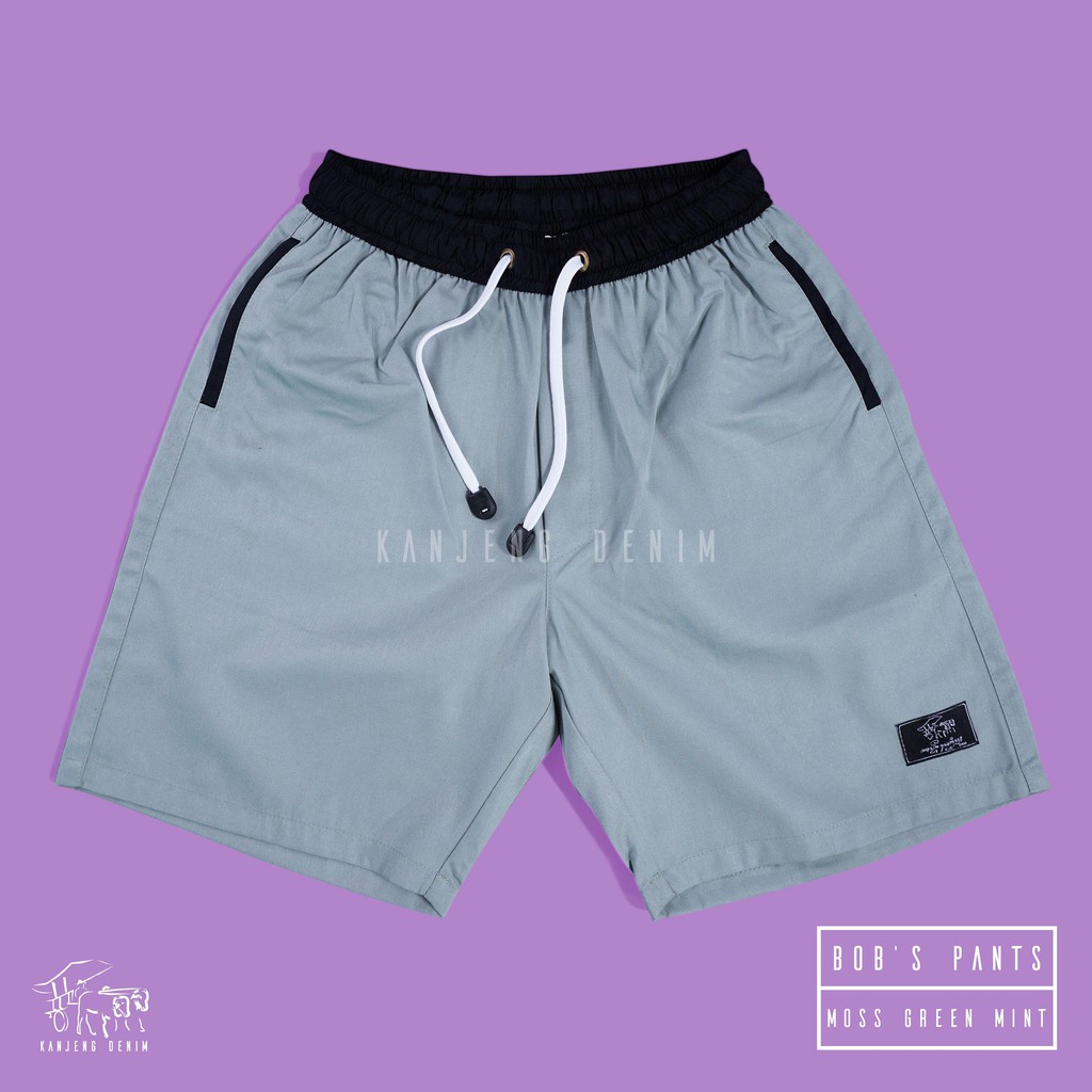 Kanjeng Denim Boardshort Celana Pendek BOB'S PANTS HIJAU MINT