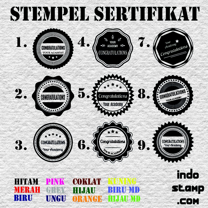 

stempel sertifikat piagam ijasah kampus sekolah seminar madrasah flash