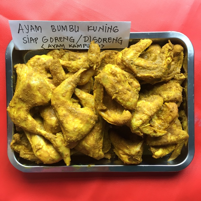 

AYAM BUMBU KUNING KOMPLIT LALAPAN SAMBAL TERASI SIAP GORENG / DIGORENG