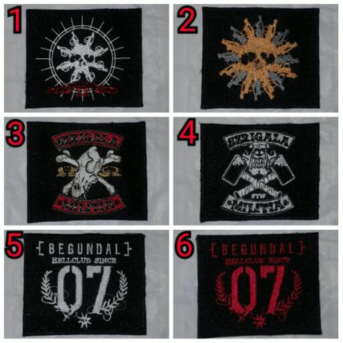 patch/emblem/bordiran hammersonic, patch seringai, patch burgerkill