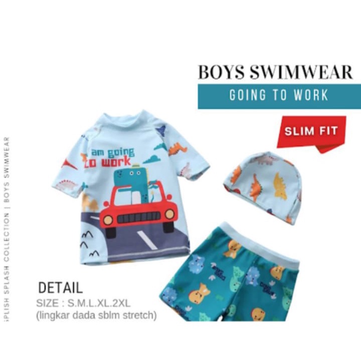 Baju Renang DOTTY STEGO-GOING TO WORK / Pakaian Renang Anak Laki-Laki / BOYS SWIMWEAR