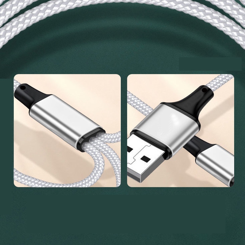 Fast Charging 3.0A 1.2M Nylon Braided Cable kabel  data 3 in 1