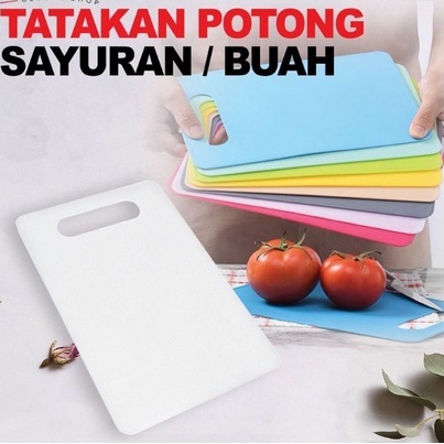 Talenan Dapur Plastik  Alas Pemotong Buah Sayuran Daging Roti Multifungsi Non-Slip Warna Warni Slim Cutting Board Chopping Papan Telenan Kotak Talnan Tlenan Alas Masak Dapur Clay Resin Kerajinan Potong Keperluan Rumah Tangga Memasak Grosir Prakarya Malang