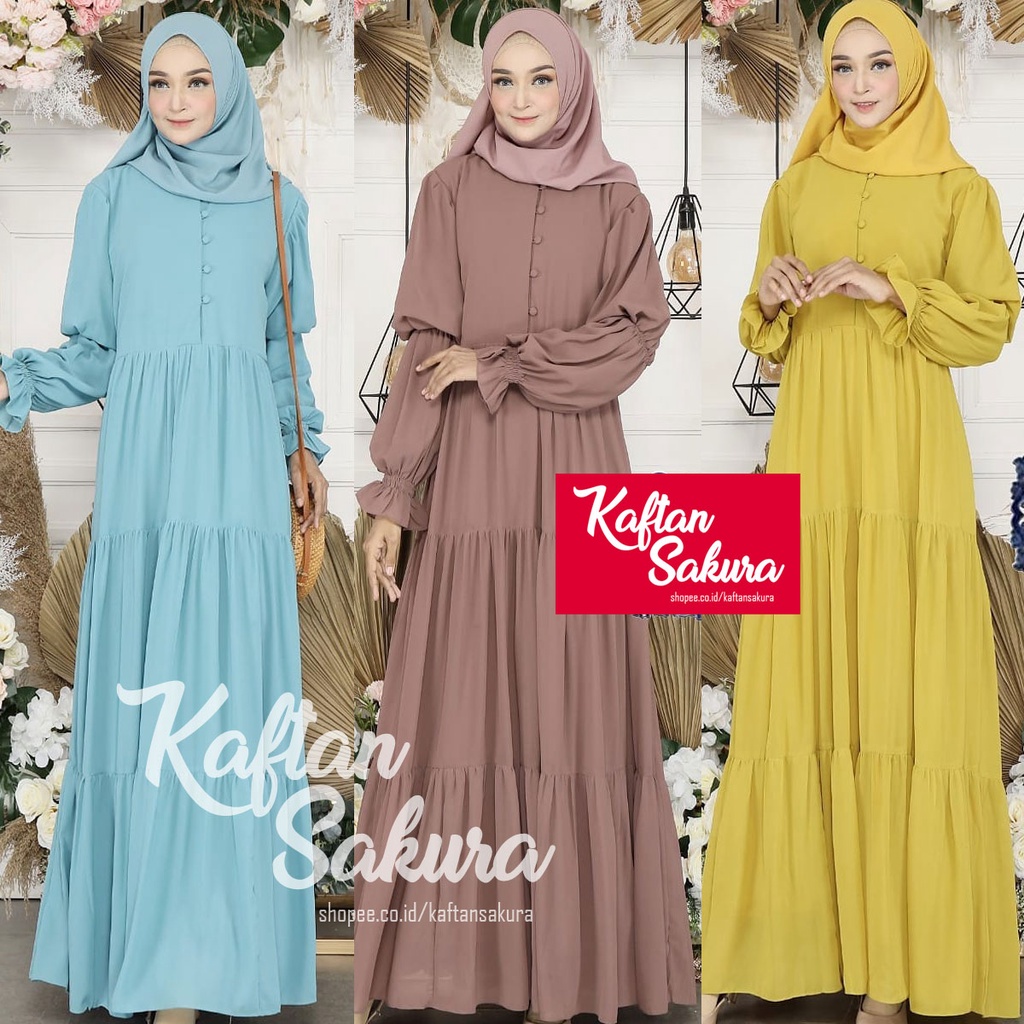 Gamis Wanita Busui Muslimah terbaru untuk Pesta Kondangan LEbaran 2022 Syar'i bahan cerutty babydoll premium mewah