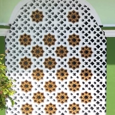 Roster Beton Motif Krawangan Melati Gir Masjid Musholla Kombinasi Minimslis SINAR ROSTER ASD