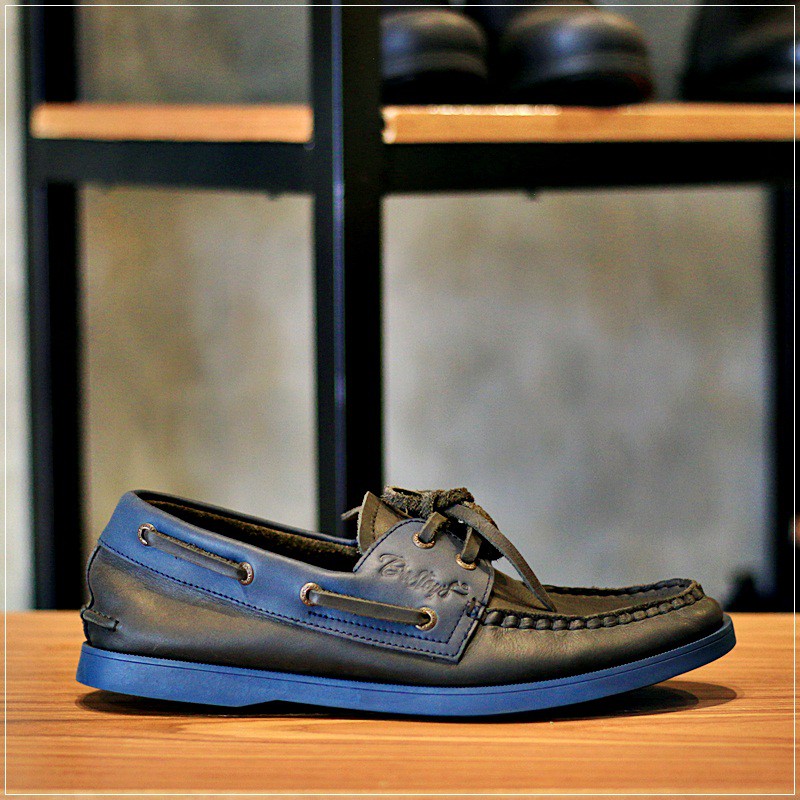 Sepatu Kulit Zapato Bradleys / Sepatu Casual Pria / Sepatu Kerja Bradleys Zapato Fit Navy Black