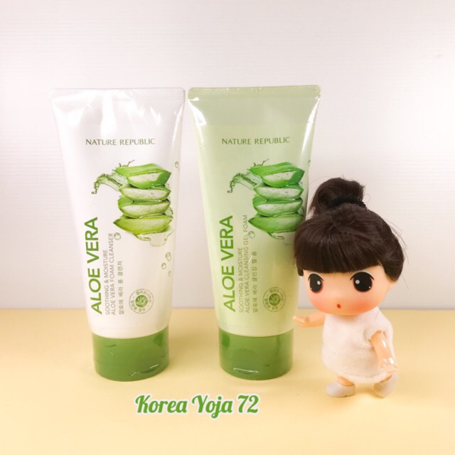  NATURE  REPUBLIC  Aloe Vera Foam Cleanser Semua jenis 