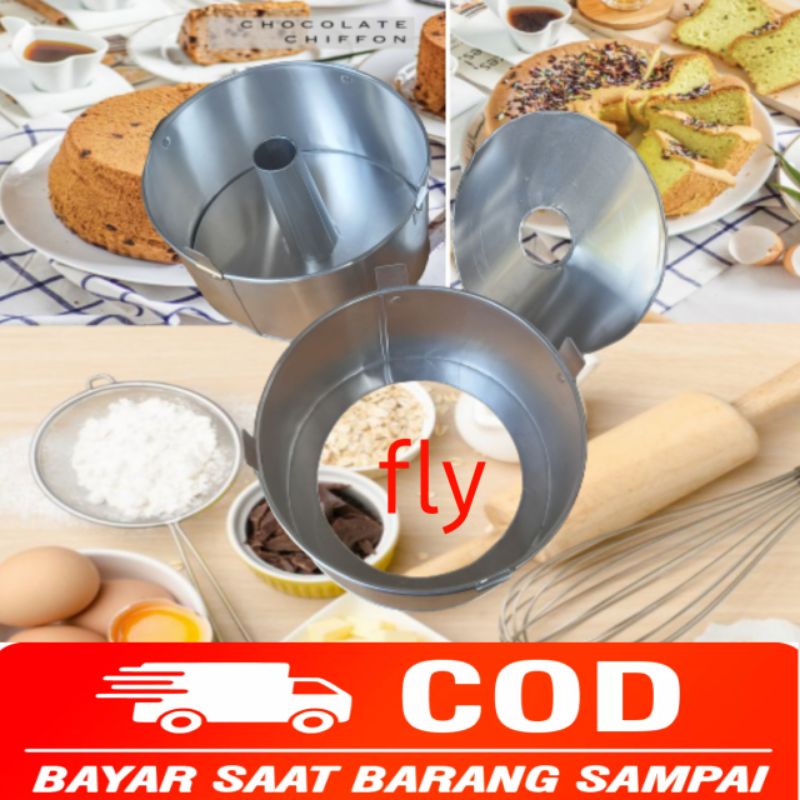 loyang chiffon/ loyang bolu ukuran 18,20,22,24 cm tinggi 10 cm
