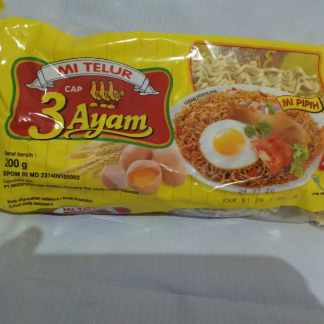 

Mi telur 3 ayam