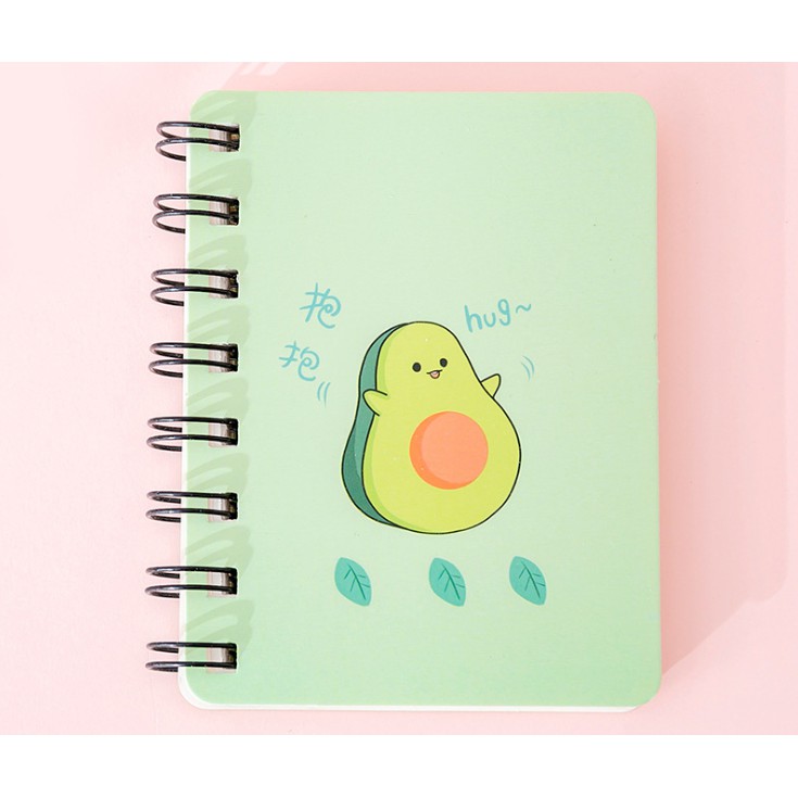 Notebook Gambar Kartun AVOCADO Lucu / Notes Buku Memo Mini Gambar Buah APUKAT Lucu / Buku Mini Imut-Avocado Hug Peluk