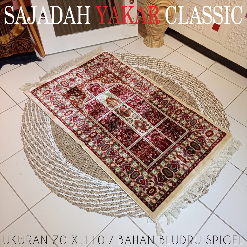 SAJADAH YAKAR MOTIF KARPET JUMBO BLUDRU TEBAL HALUS DAN LEMBUT, SEJADAH YAKAR HARUM SESERAHAN HANTARAN GROSIR DAN ECERAN