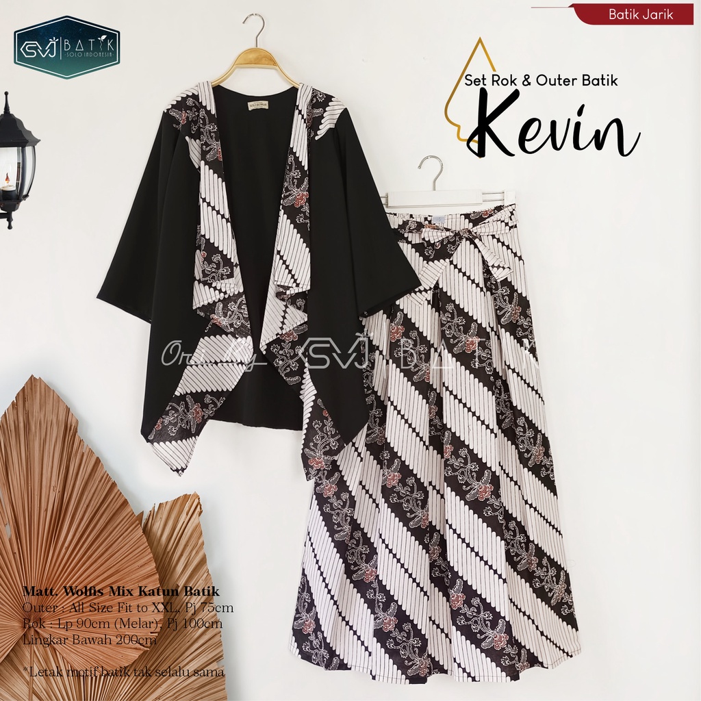 Jual BATIK SETELAN ROK DAN OUTER MOTIF BATIK SOLO NALIKA KEVIN MAHARANI ...