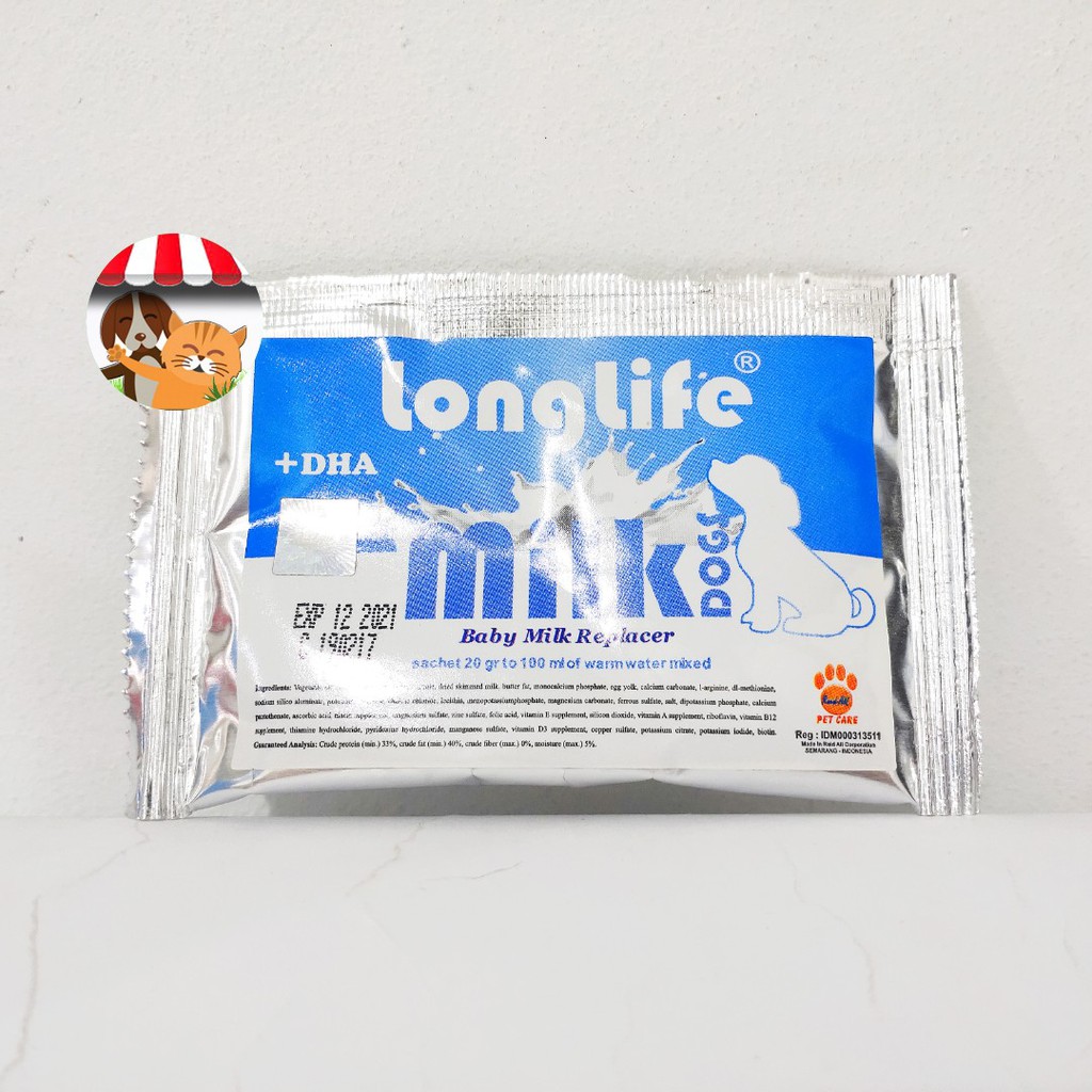 Susu Longlife Baby Dog Milk Replacer sachet - Susu Anak Anjing Long Life