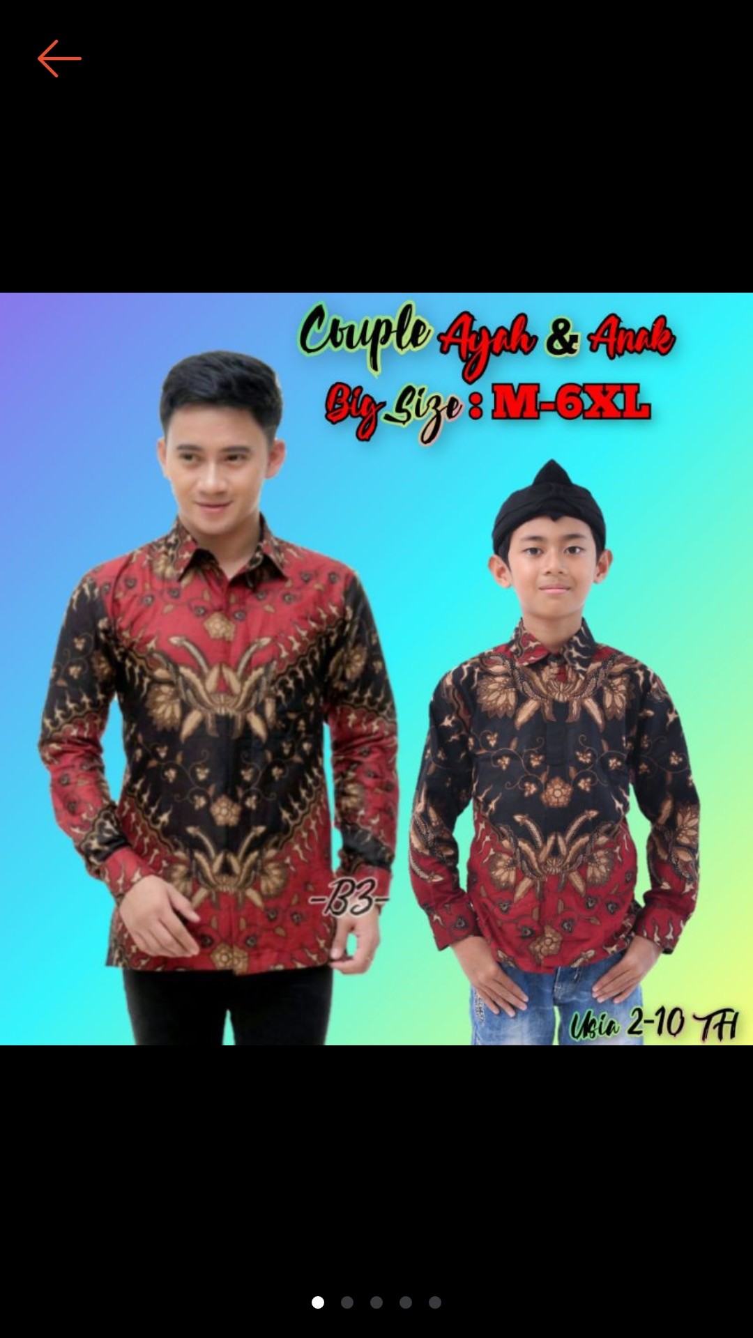 Batik Couple Ayah Dan Anak Laki Laki Modern