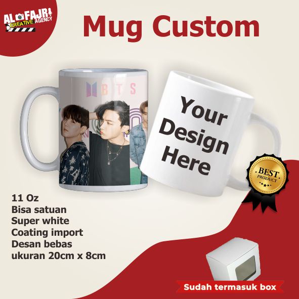 Cetak Mug Custom (lebih dari 10pcs)