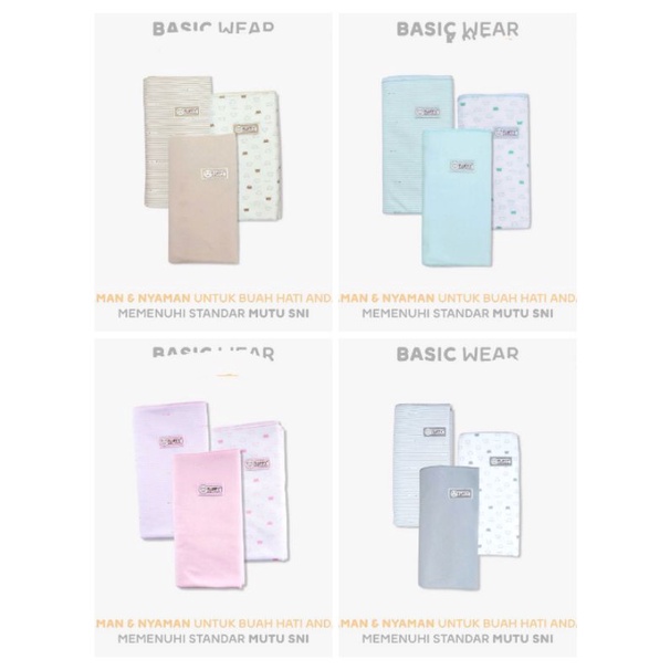 (FLUFFY) SATUAN Bedong GREY/KHAKI/ PINK/BLUE/GREEN SERIES