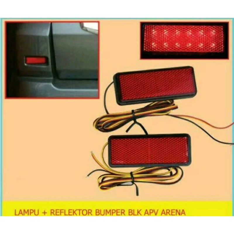 LAMPU REFLEKTOR BUMPER BELAKANG MOBIL SUZUKI APV ARENA .