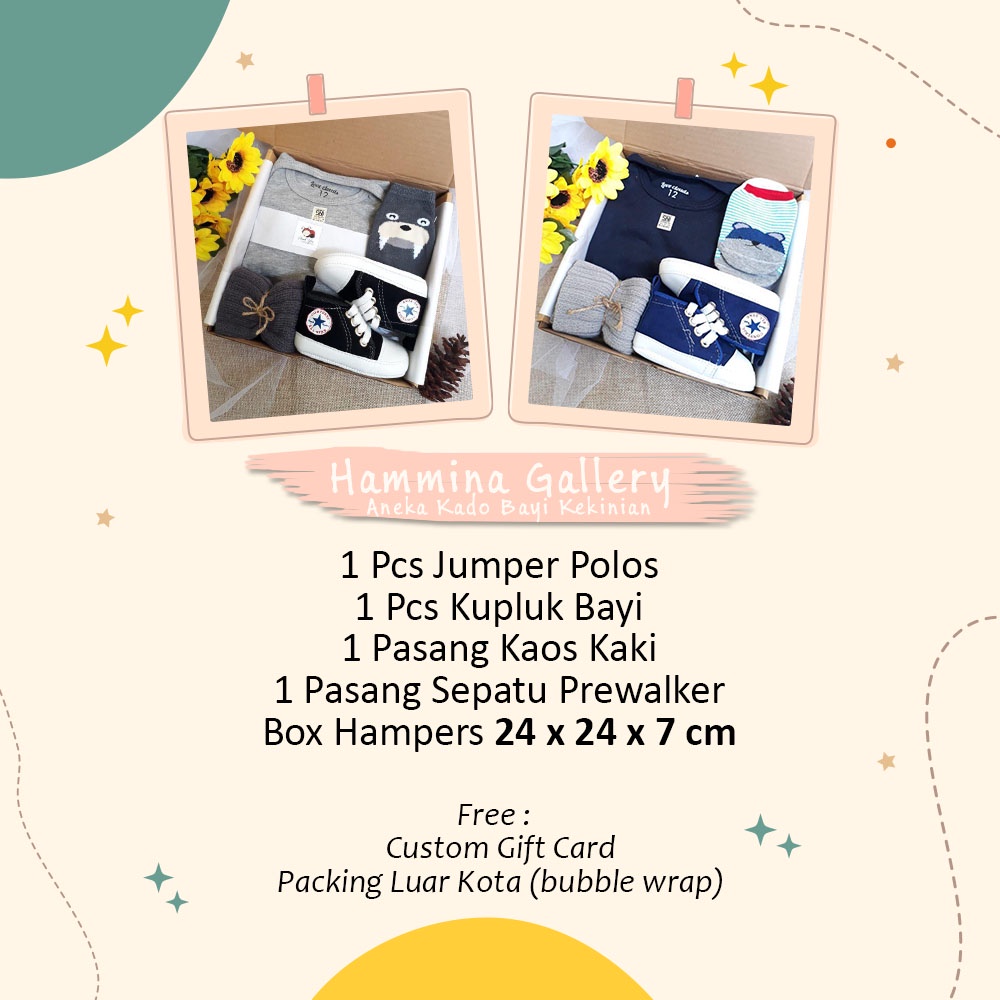 BABY HAMPERS NEWBORN Kado Bayi Cowok Parcel Bayi Laki laki Baby Gift Kekinian-1