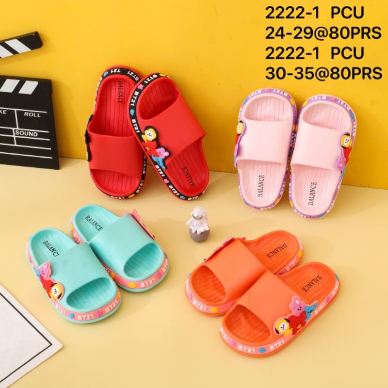 Sandal Selop Anak Perempuan Jelly BT21 Balance 2222-1 Kekinian