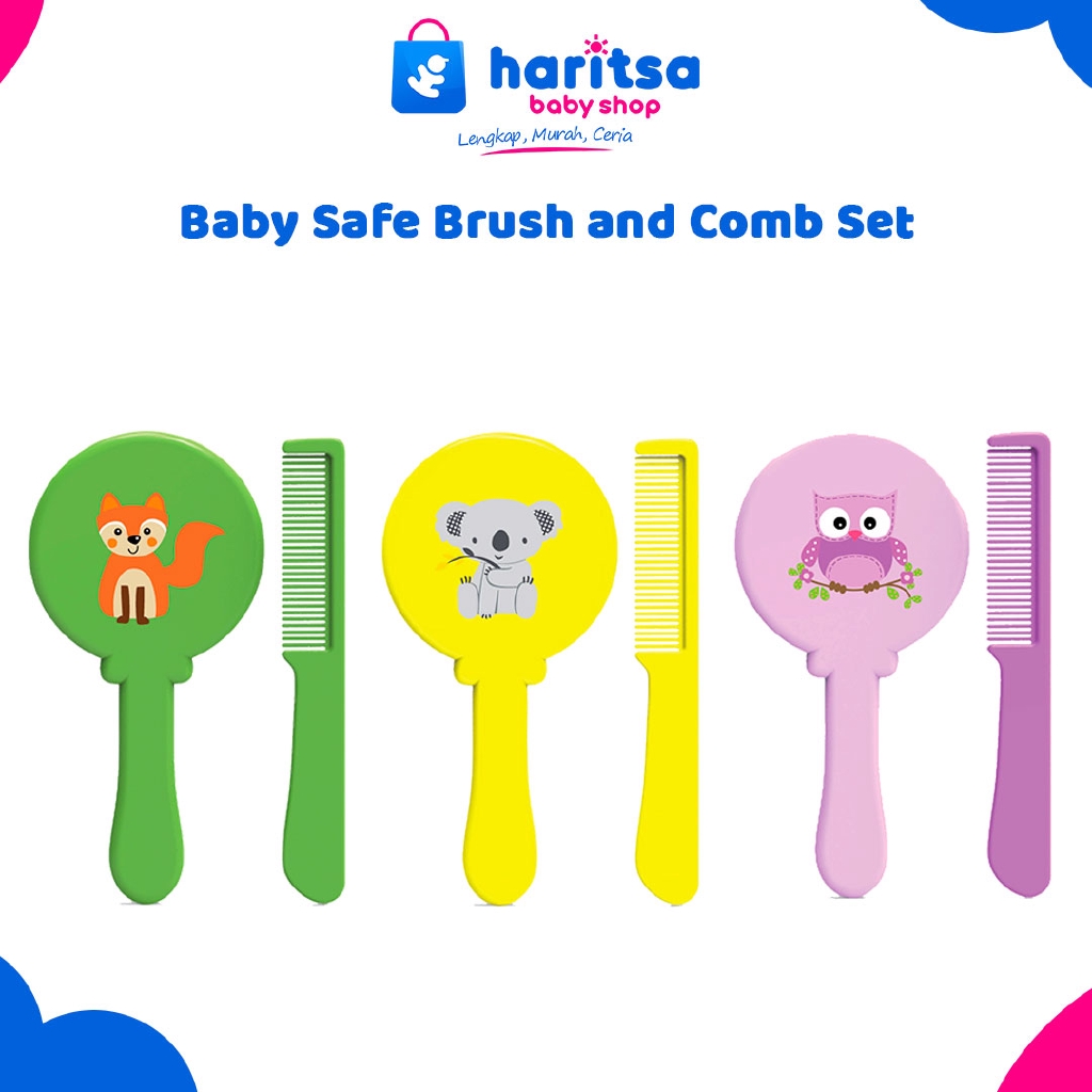 Baby Safe Brush and Comb Set DL1014 Sikat dan Sisir Rambut Bayi