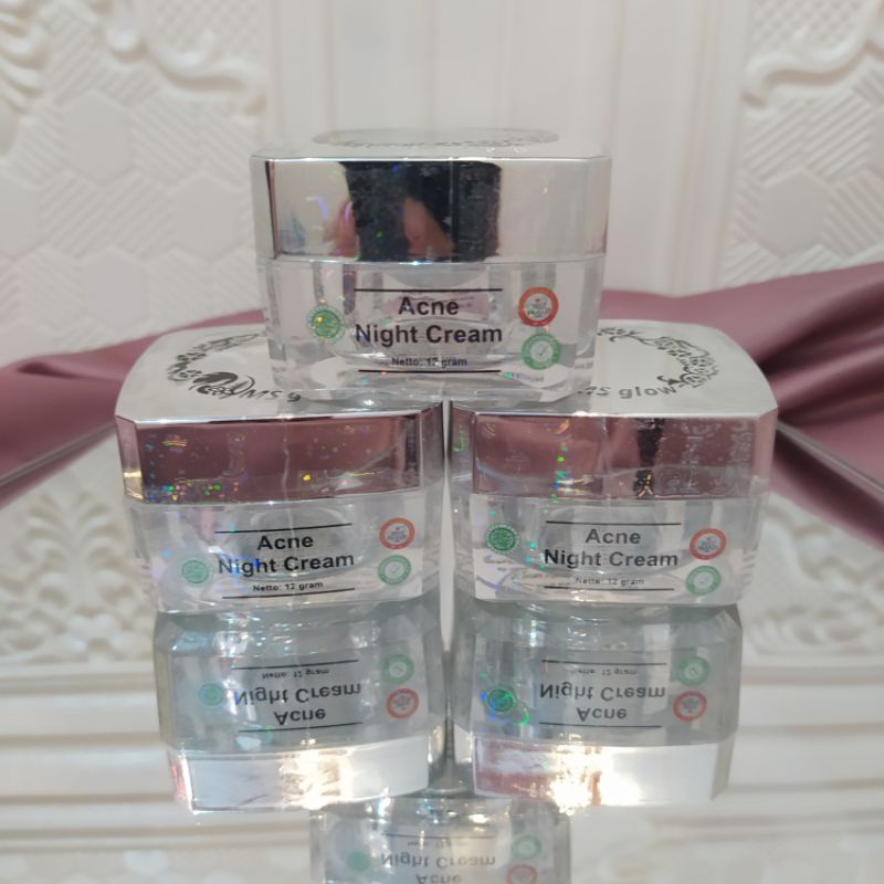 Acne Night Cream Ms Glow/ Cream Malam Acne MS Glow ? Cream Malam Jerawat